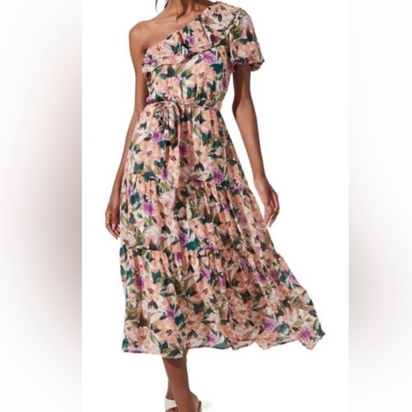 ASTR THE LABEL ONE SHOULDER DRESS — XS - Picture 2 of 5